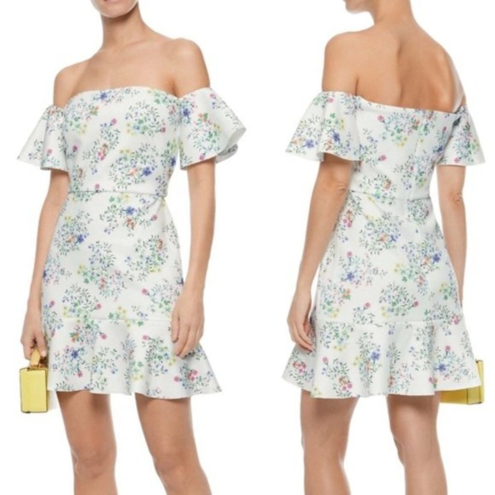 ✨ NWT Saloni Floral Neoprene Mini Dress ✨
